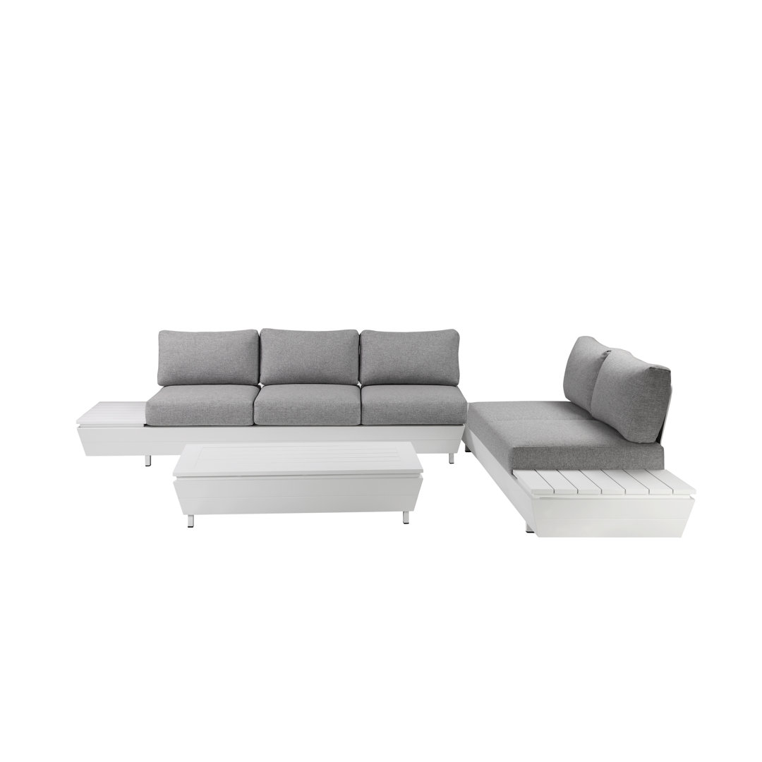 Amarillo 3-Piece Aluminum Outdoor Sectional Seating Group with Cushions